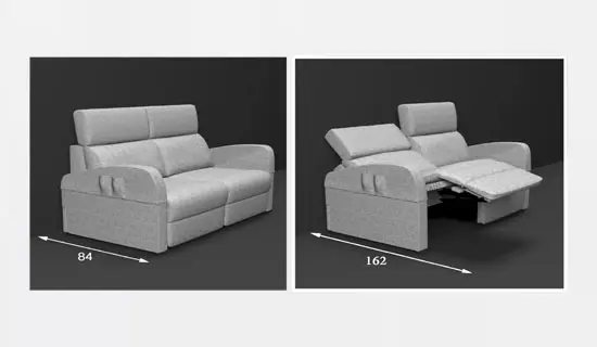 Sillón con asiento relax motorizado medidas