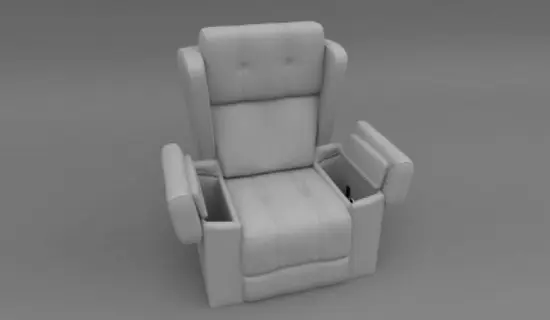 Detalle de brazos arcón para almacenaimento