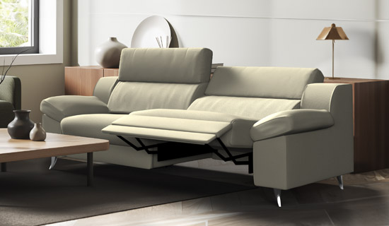 sofa de dos plazas reclinables motorizadas