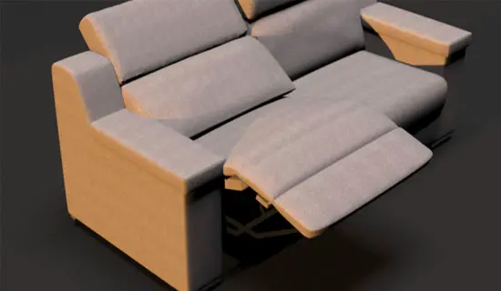 Detalle de asiento relax motorizado desplegado