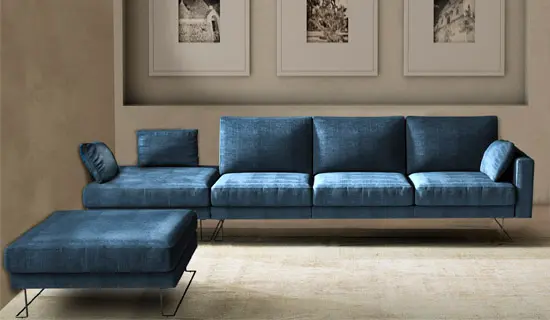 sofa modular con pata alta