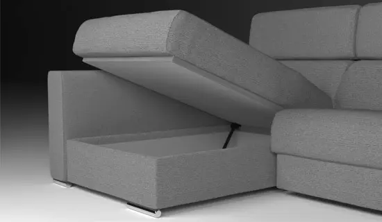 tumbona con almacenamiento arcón