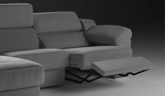 detalle plaza de sofa relax motorizada