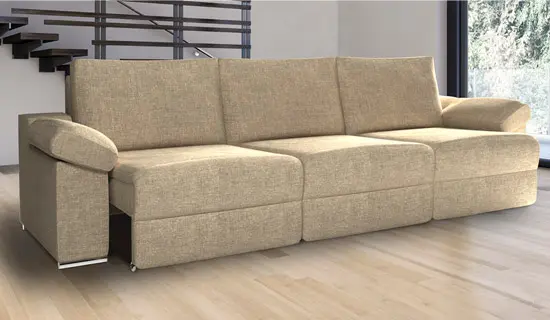 sofa de 3 plazas y asientos deslizantes