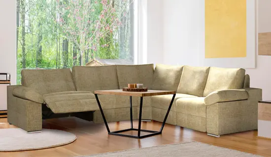 Sofa rinconera con asientos relax motorizados