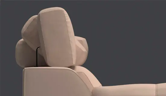 Detalle cabecero viscoelástica abatibles