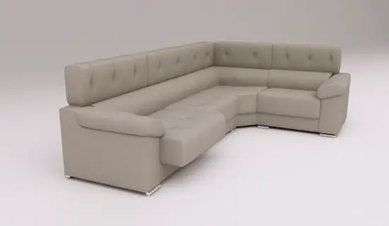 Sofa tumbona con asientos deslziantes. Con cabezal abatible y pata baja
