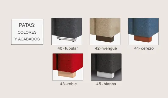 Detalle de diferentes patas bajas