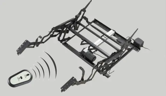 Detalle de mecanismo de asiento relax motorizado